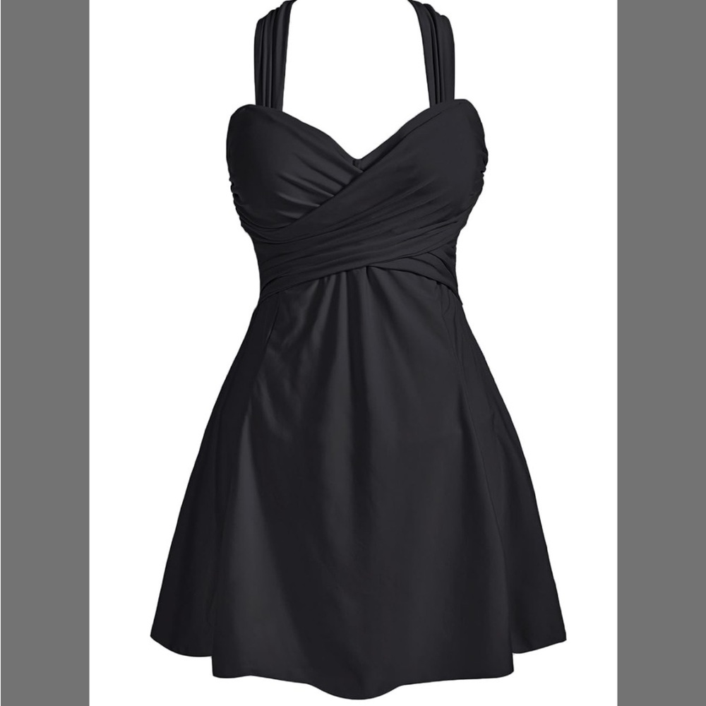 Cocopear | Elegant Black One-Piece Swimdress